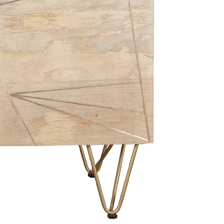Light Gold 2 Door Medium Sideboard - Image 5