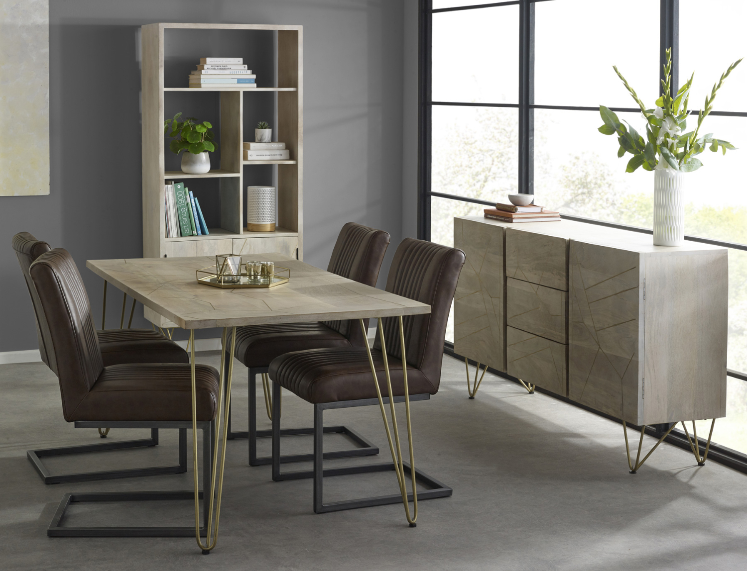 Light Gold Dining Table - Image 6