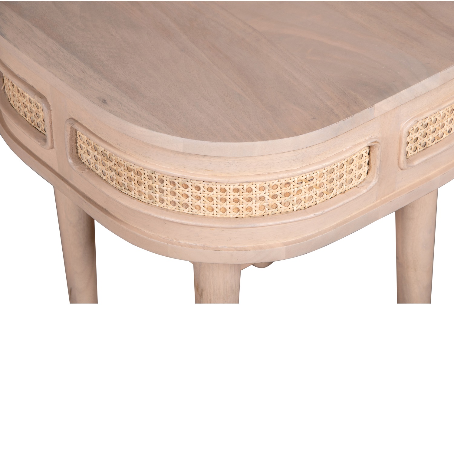 Valencia Cane & Mango Wood Bedside Table - Image 3