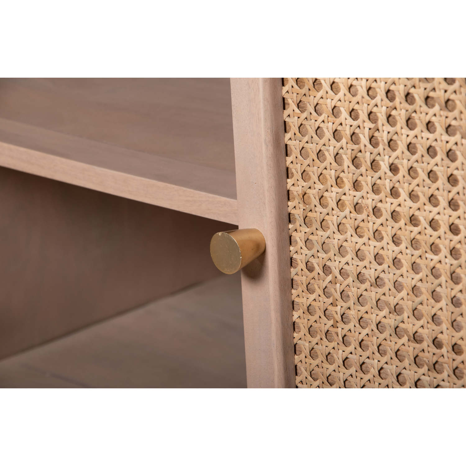 Valencia Cane & Mango Wood 4 Doors Sideboard - Image 4
