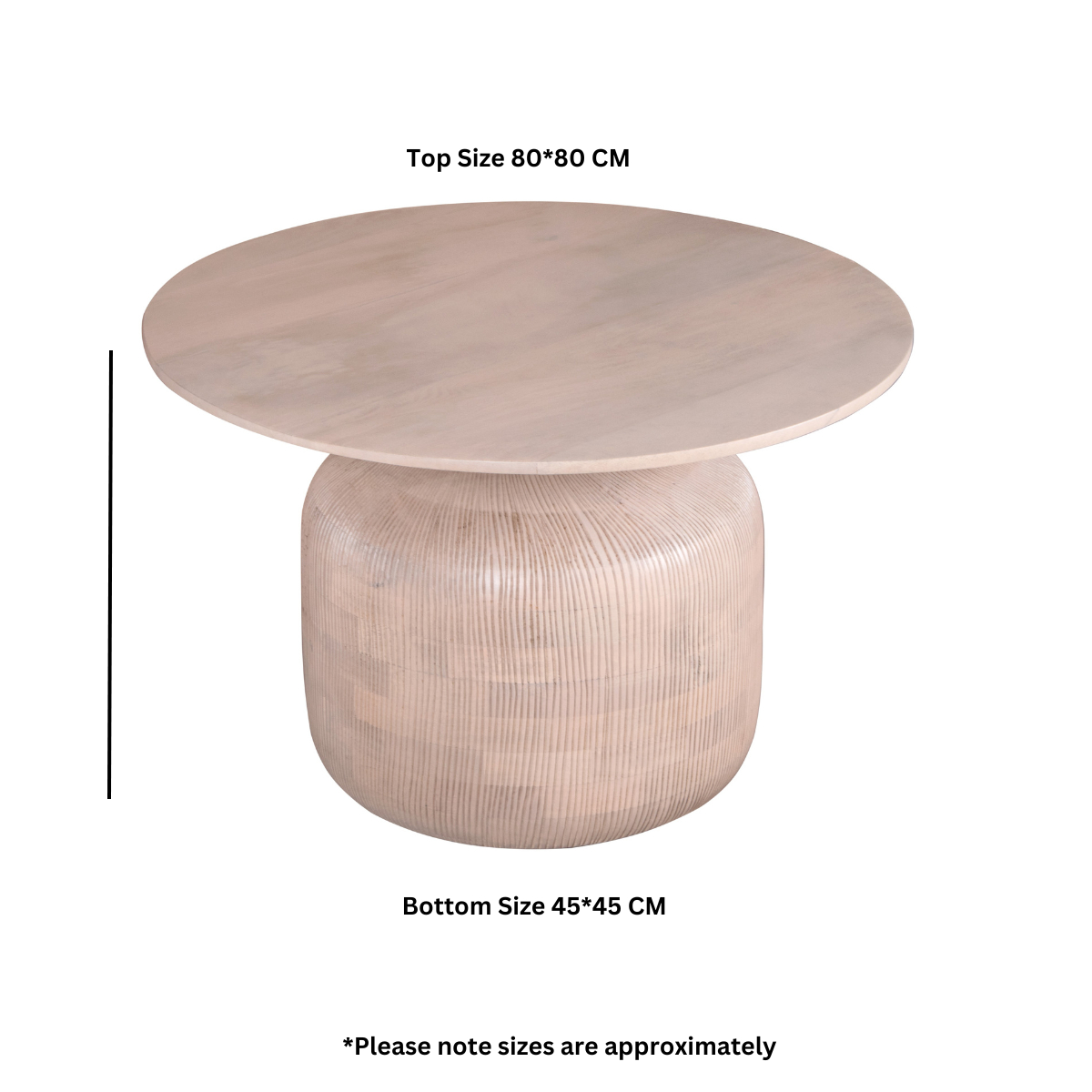 Valencia Cane & Mango Wood Round Coffee Table - Image 4