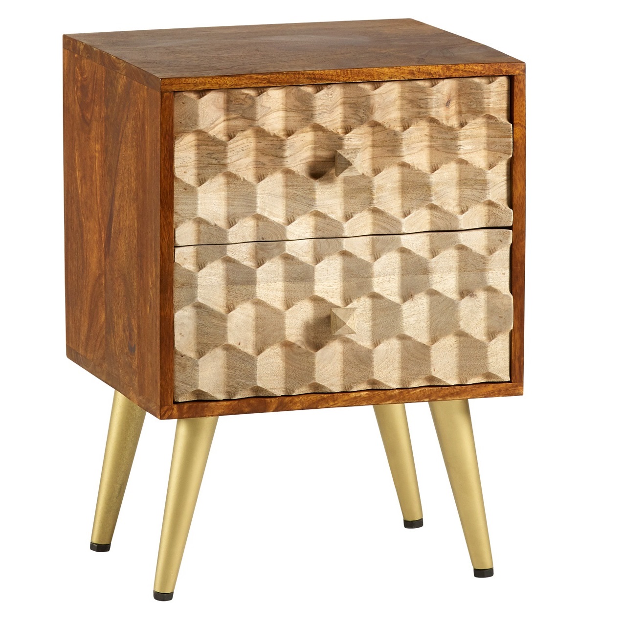 Edison 2 Drawer Side Table - Image 2