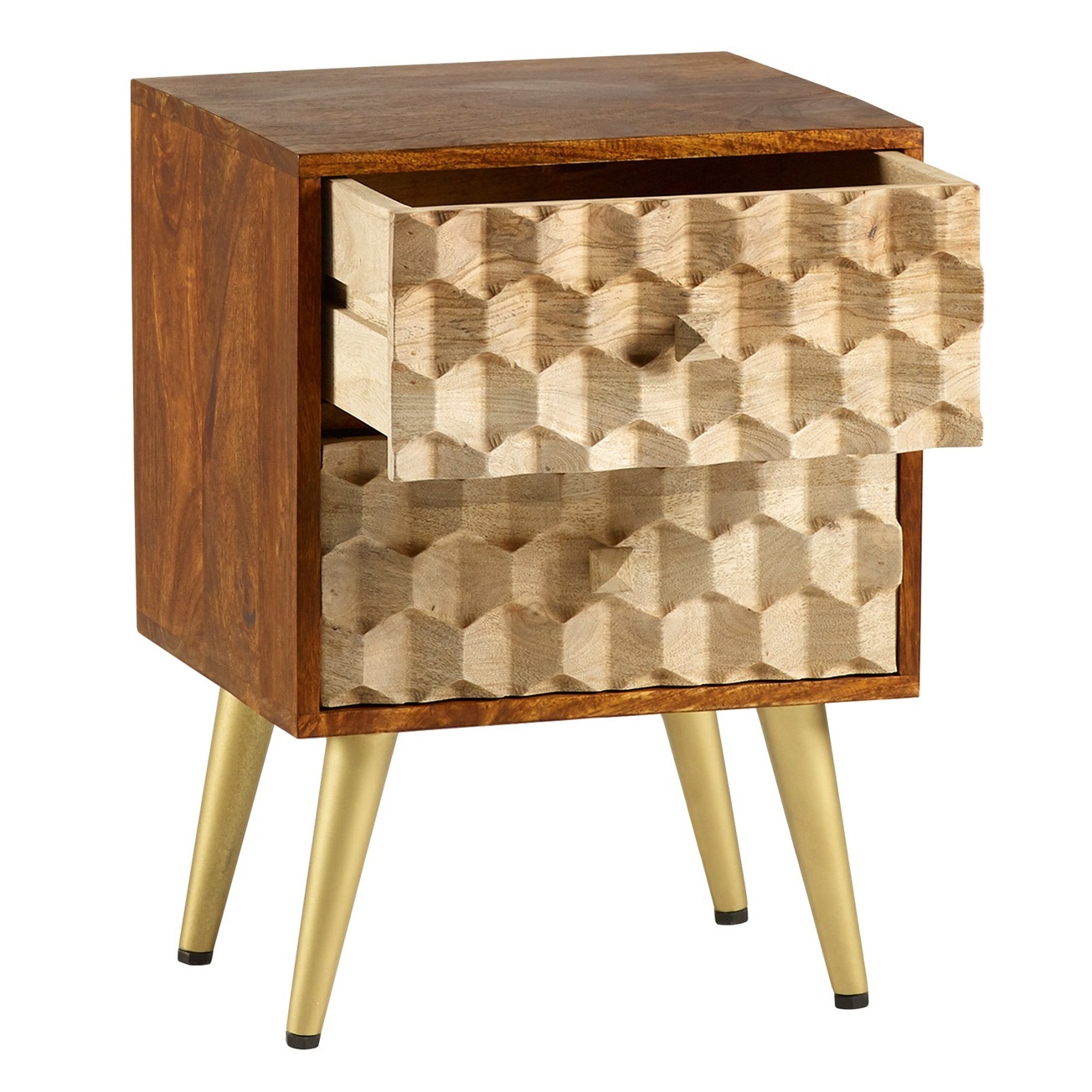 Edison 2 Drawer Side Table - Image 3