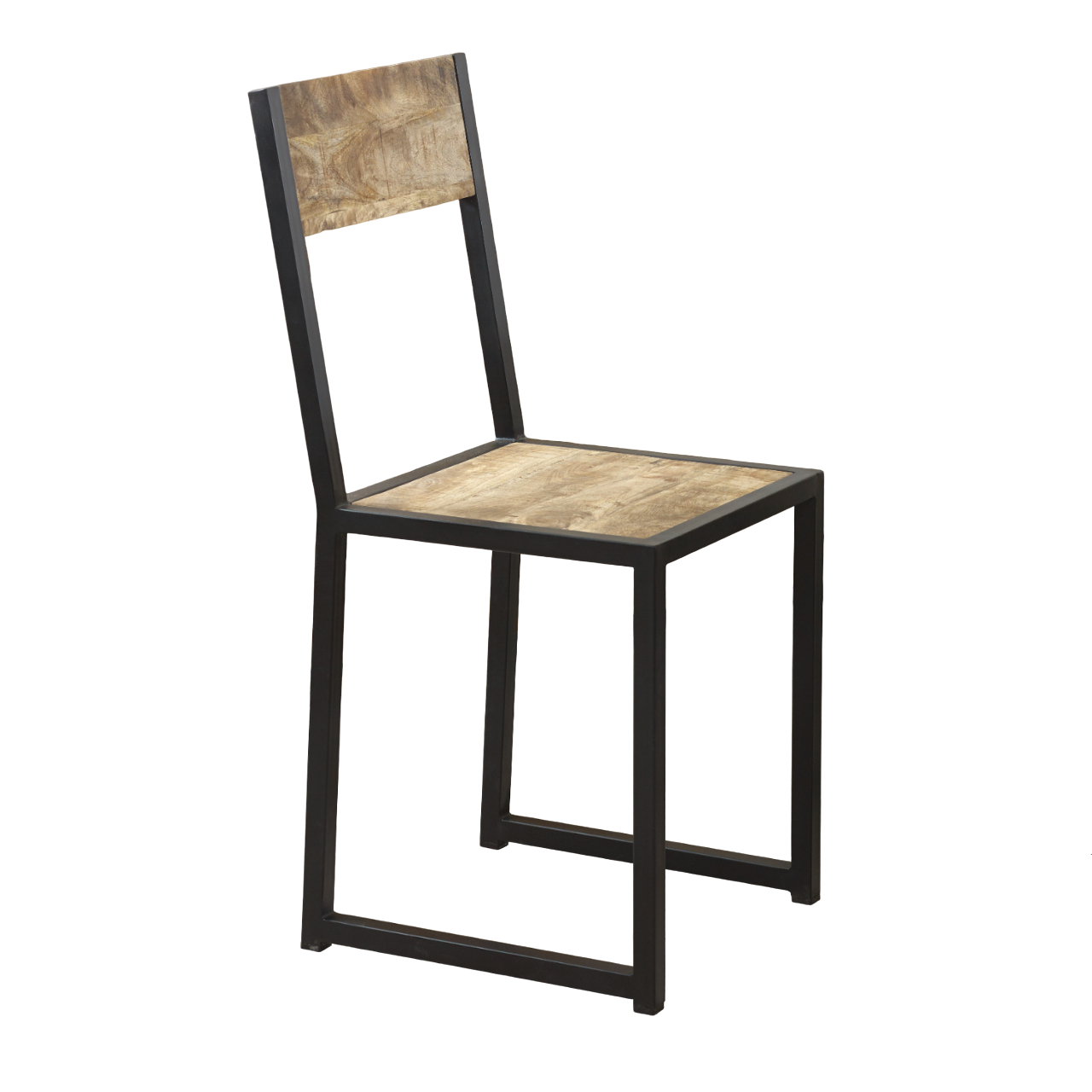 Cosmo Industrial Metal & Wood Dining Chair (Sold in Pairs) - Image 2
