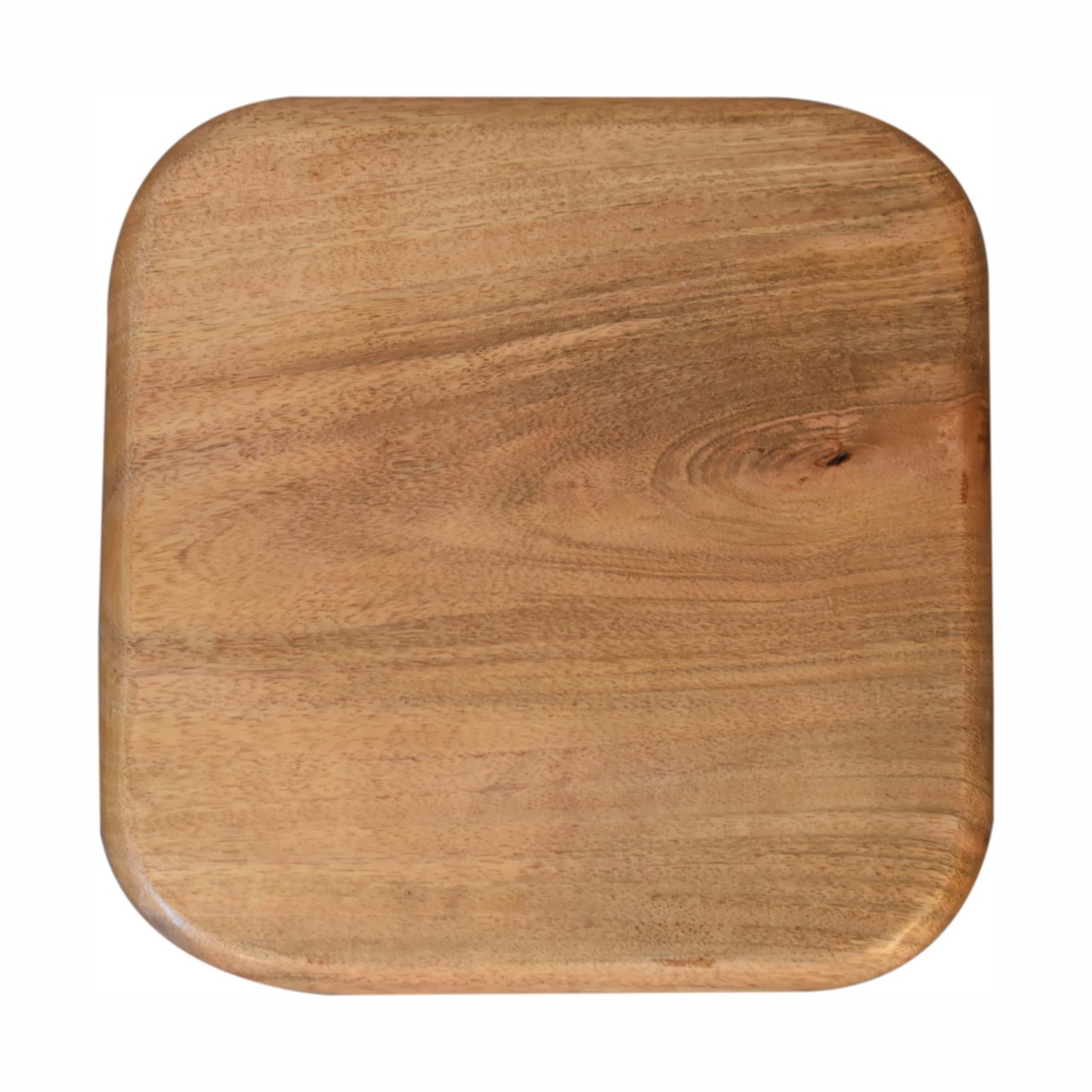 Solid Mango Wood Oak Finished Set of 2 Blue and White Square Bowls - Image 7