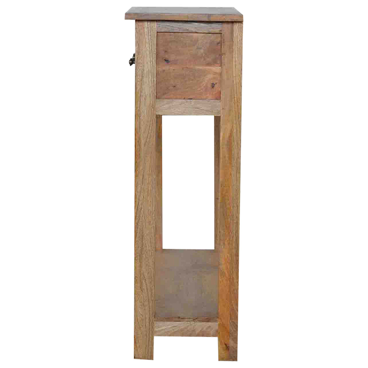 Solid Mango Wood Oak Finished 4 Drawer Country Console - Image 8
