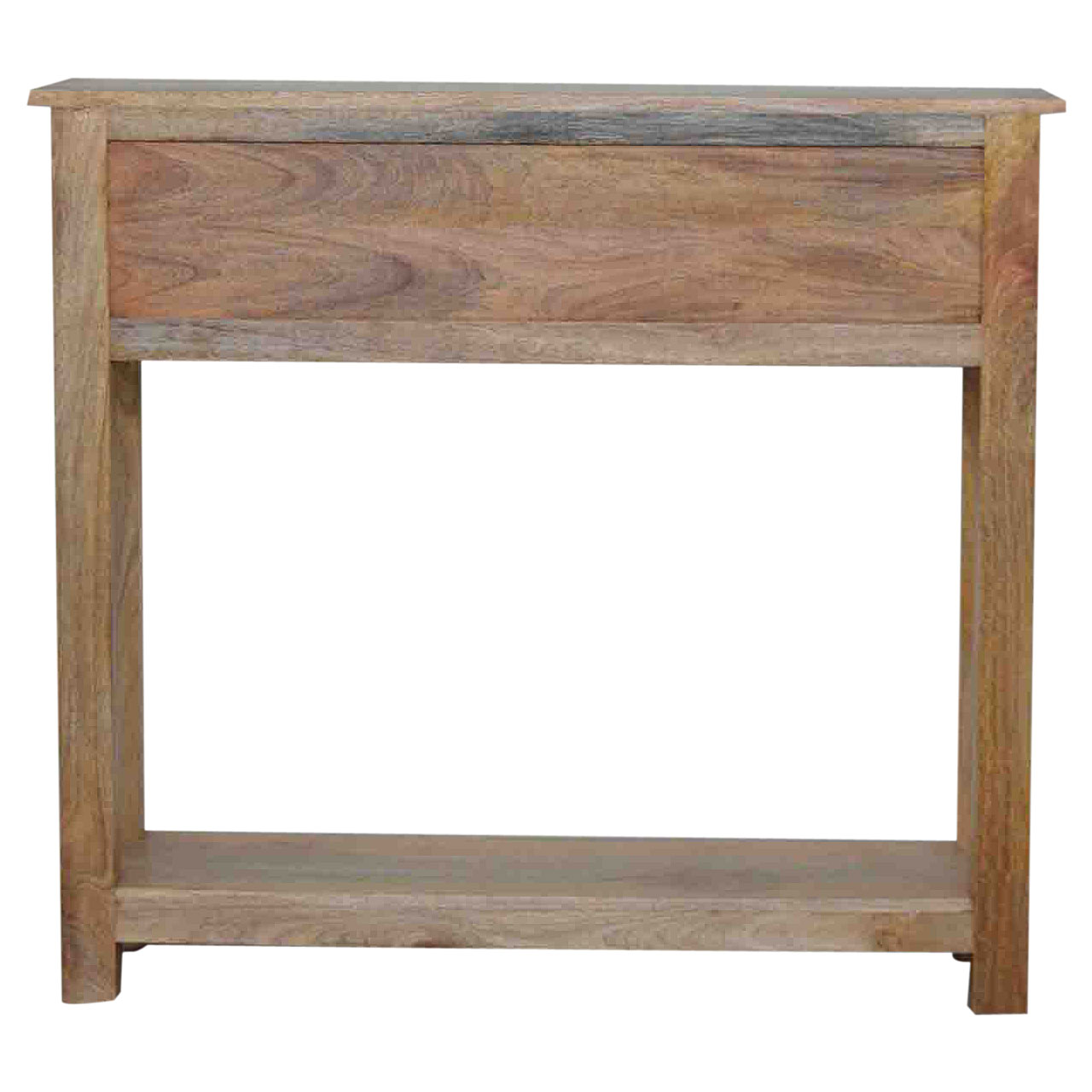 Solid Mango Wood Oak Finished 4 Drawer Country Console - Image 9