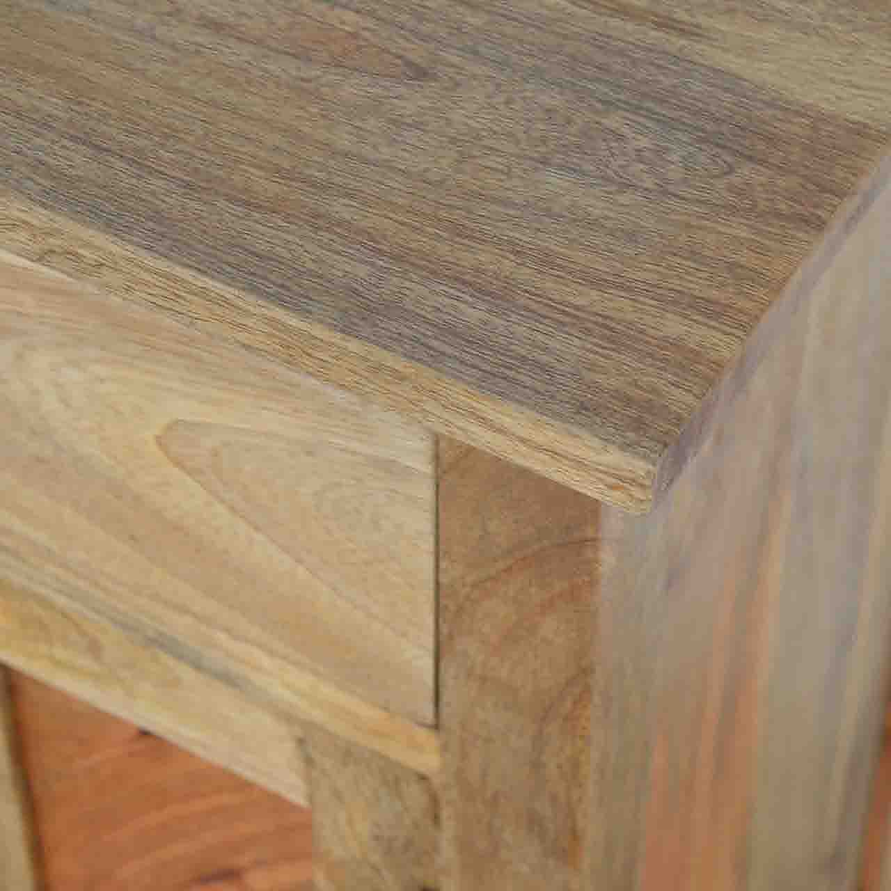 Solid Mango Wood Oak Finished 2 Door Cabinet - Image 9