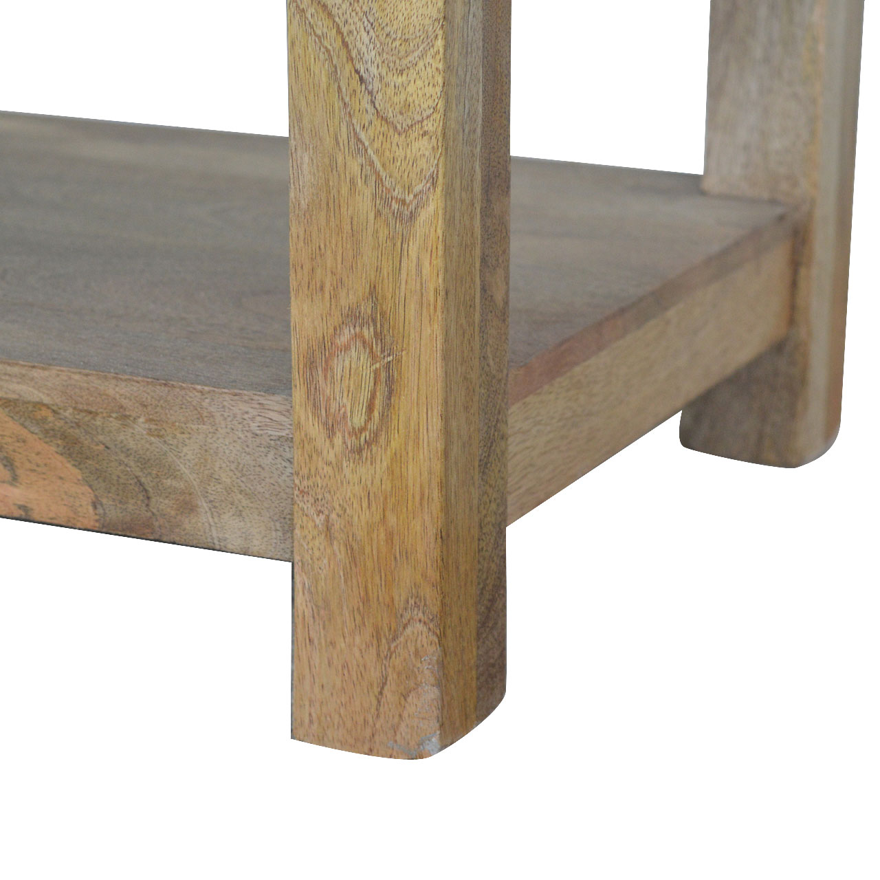 Solid Mango Wood Oak Finished Extending Trilogy Coffee Table - Image 6