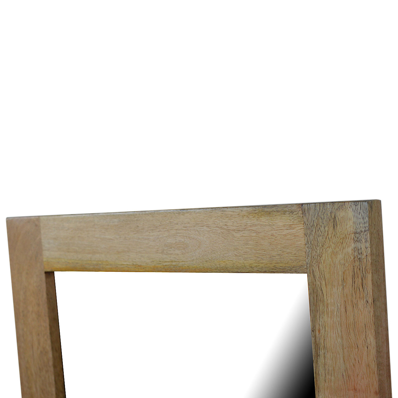 Solid Mango Wood Oak Finished Square Wooden Frame with Mirror - Image 5