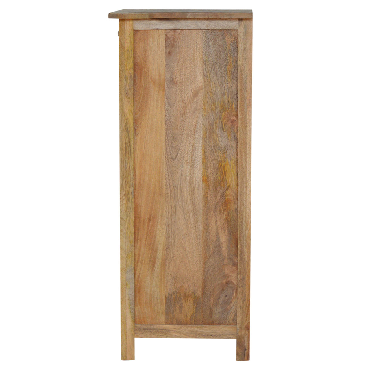 Solid Mango Wood Oak Finished 4 Drawer Kitchen Cabinet - Image 8