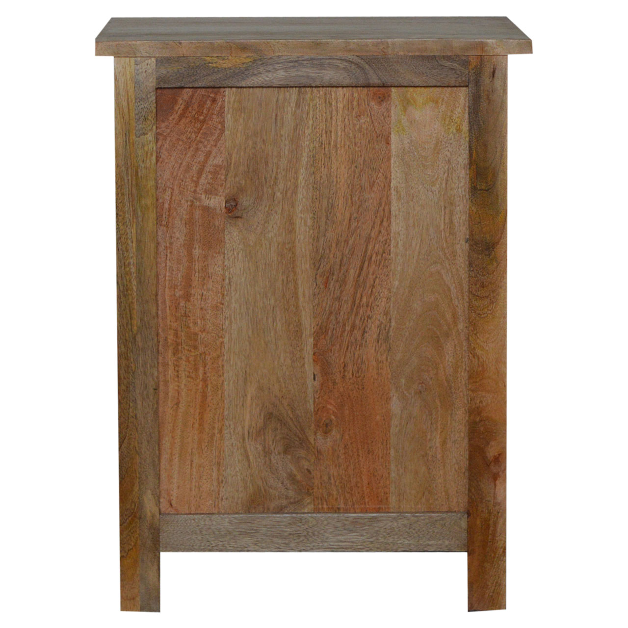 Solid Mango Wood Oak Finished 3 Drawer Country Style Bedside - Image 9