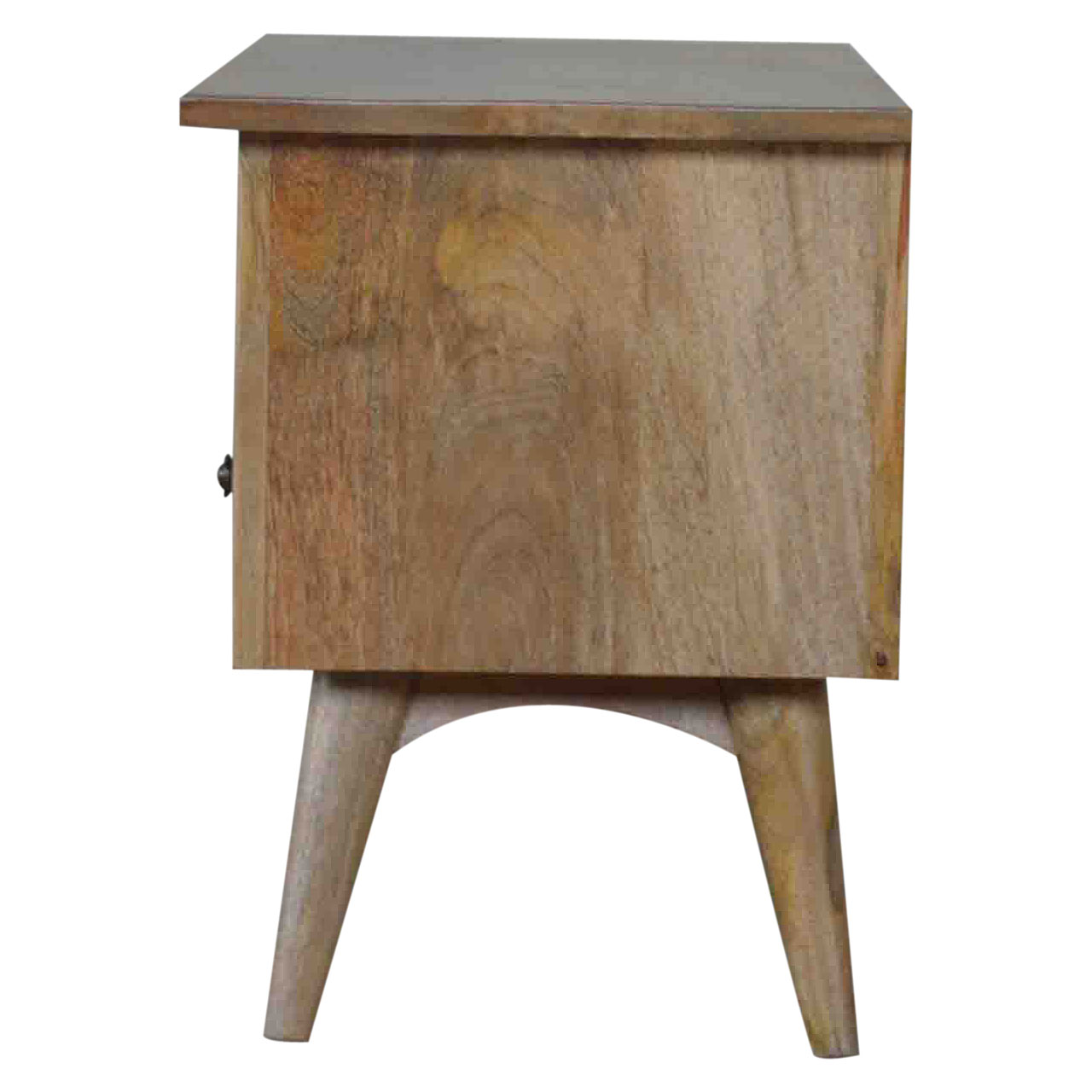 Solid Mango Wood Oak Finished 2 Drawer Media Unit - Image 6