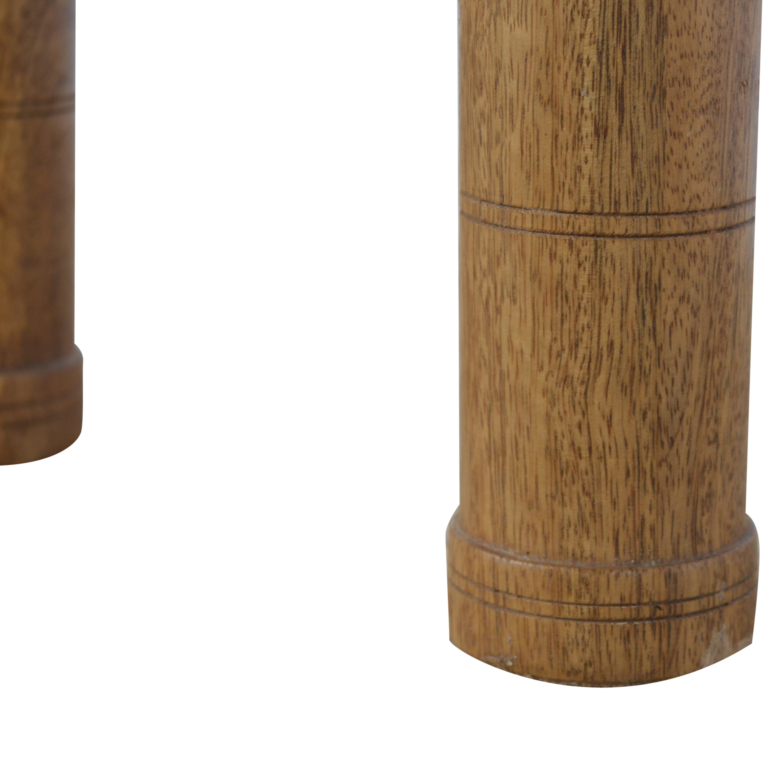 Solid Mango Wood Oak Finished Thakat End Table - Image 5