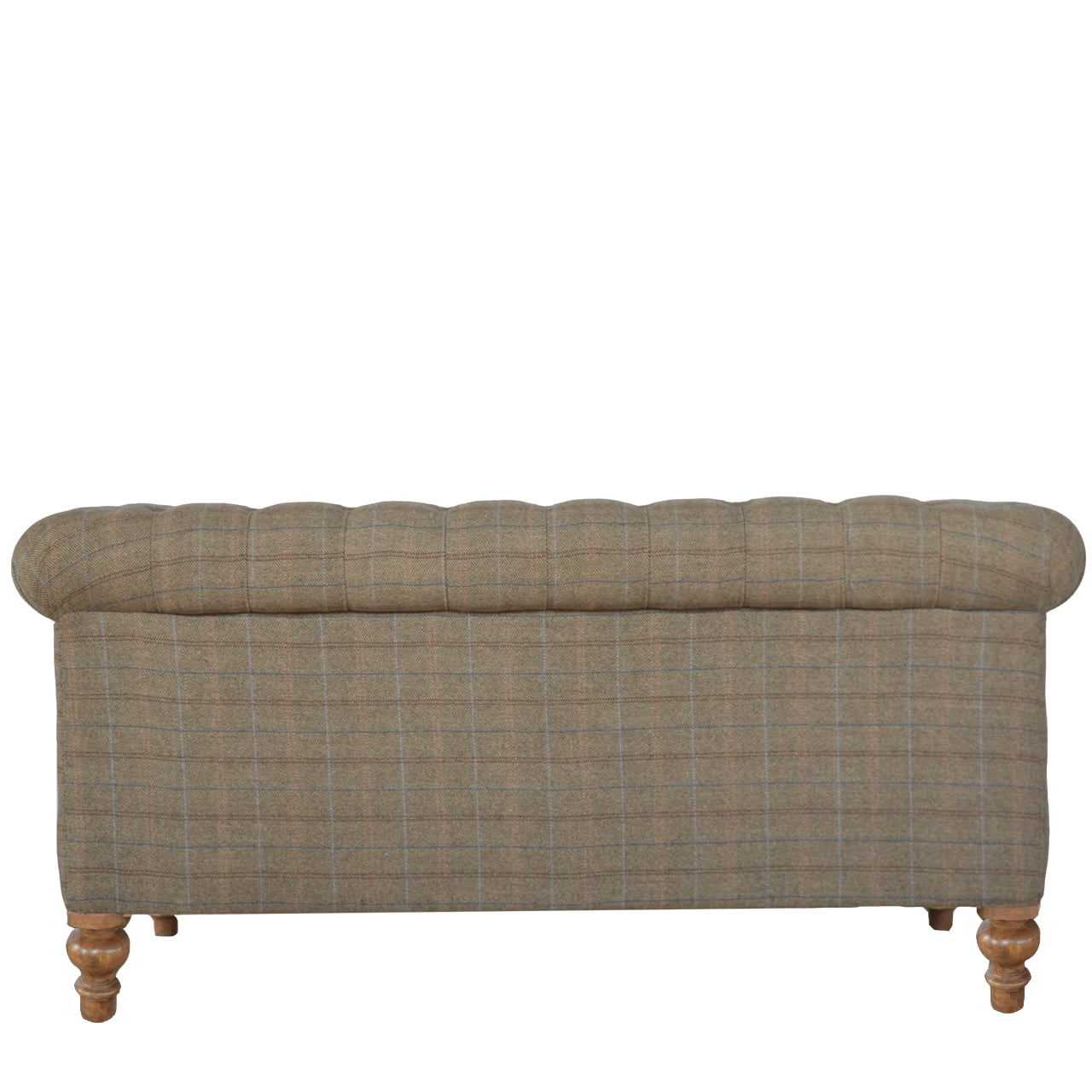 Solid Mango Wood Multi Tweed 2 Seat Chesterfield - Image 9