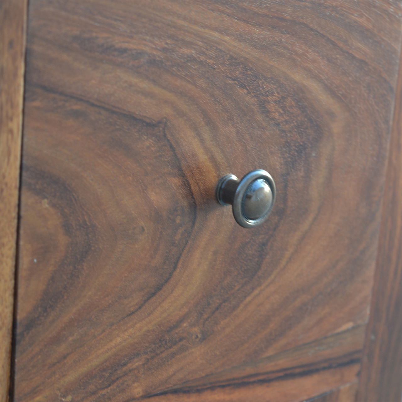 Solid Sheesham Wood Honey Caramel Finished 4 Drawer Cabinet - Image 4