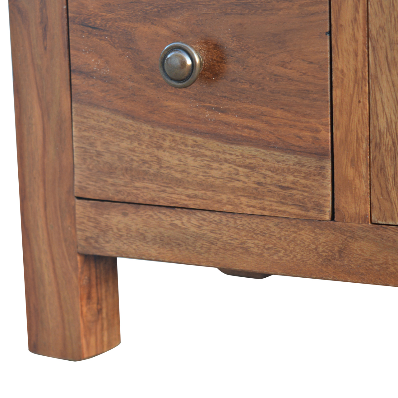 Solid Sheesham Wood Honey Caramel Finished 4 Drawer Cabinet - Image 5