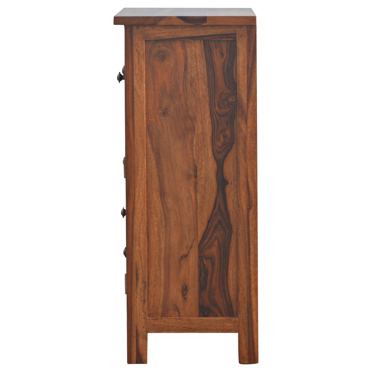 Solid Sheesham Wood Honey Caramel Finished 4 Drawer Cabinet - Image 7