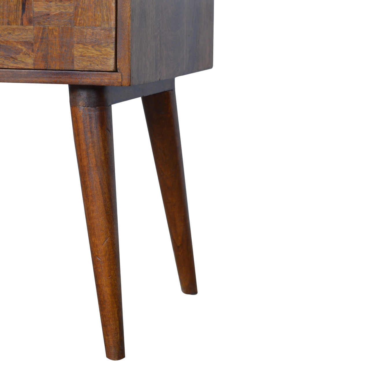 Solid Mango Wood Various Chestnut Finished 2 Drawer Bedside - Image 6