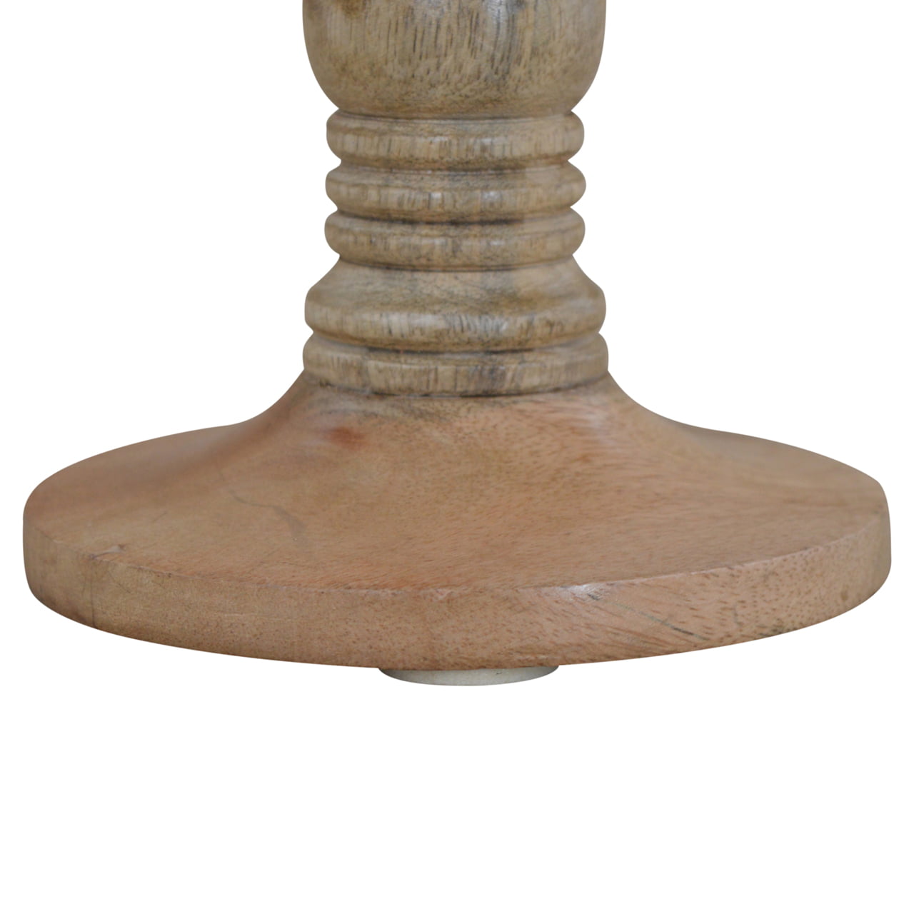 Solid Mango Wood Oak Finished Cake Stand with Marble Top - Image 2