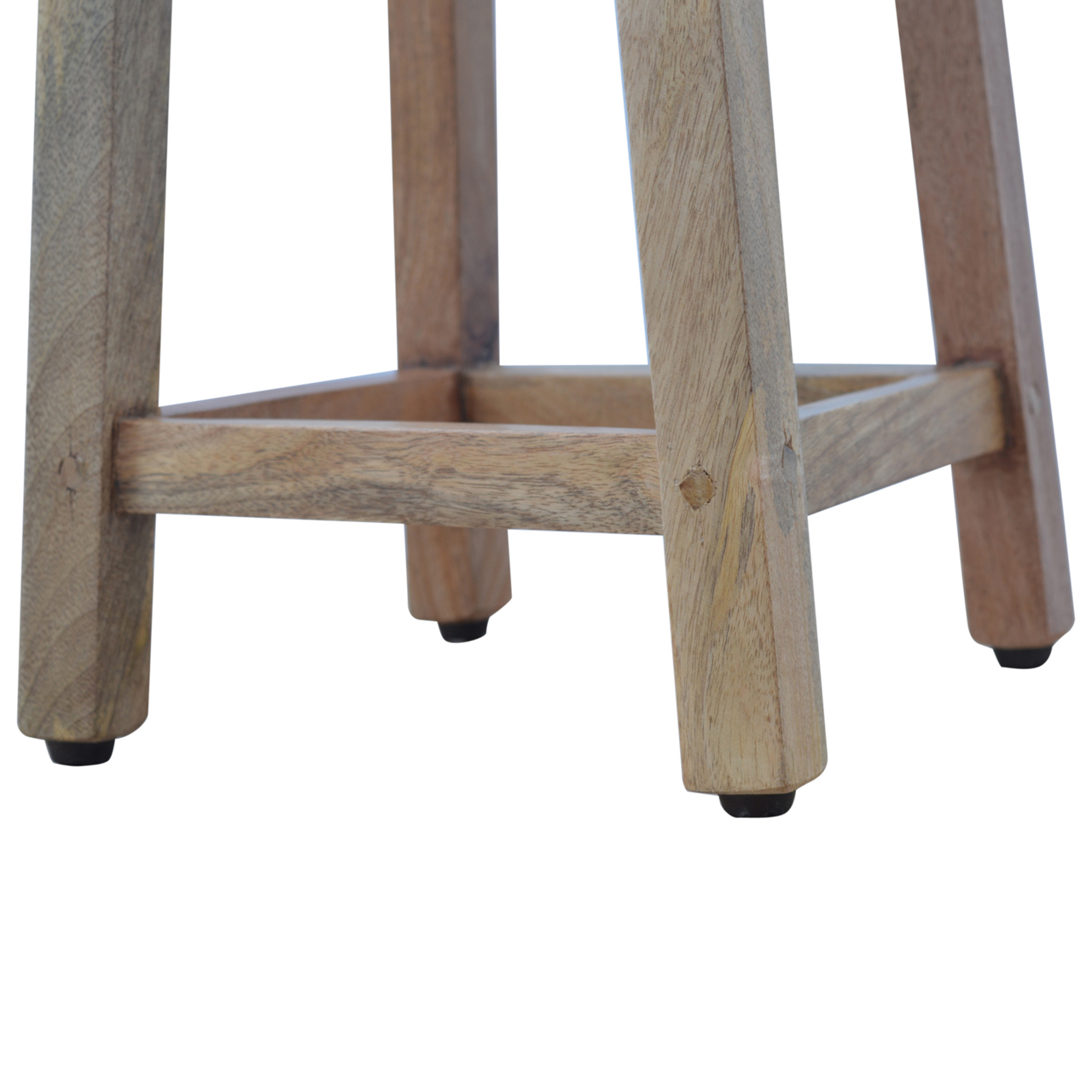 Solid Mango Wood Oak Finished 2 Drawer Breakfast Table With 2 Stools - Image 14