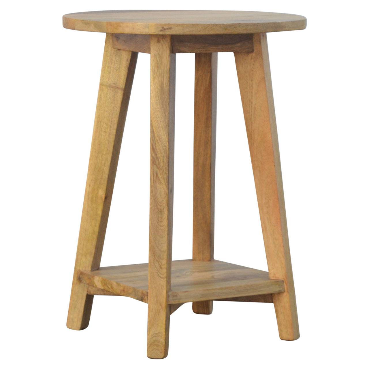 Solid Mango Wood Oak Finished Bar Stool - Image 6
