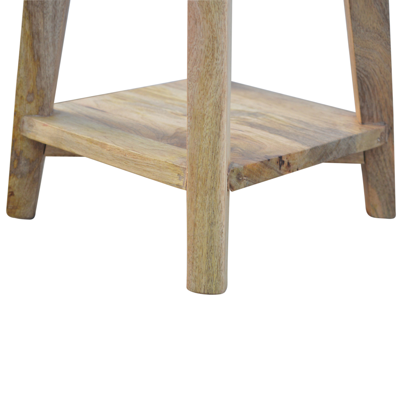 Solid Mango Wood Oak Finished Bar Stool - Image 5