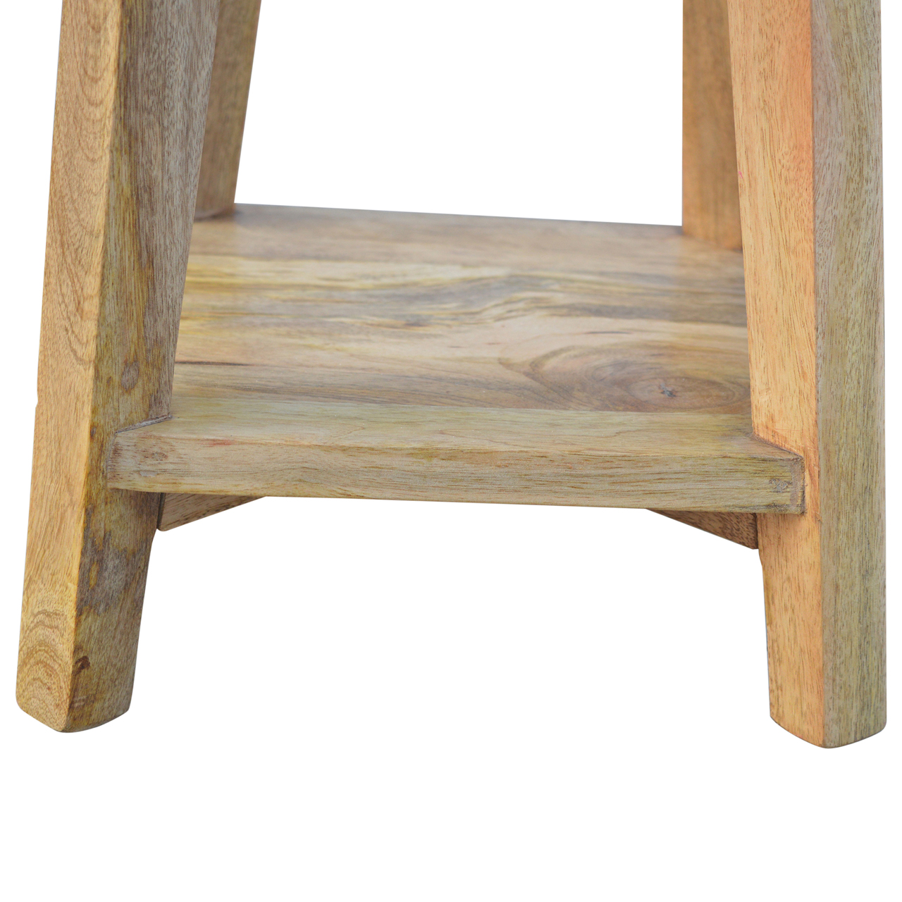 Solid Mango Wood Oak Finished Bar Stool - Image 4