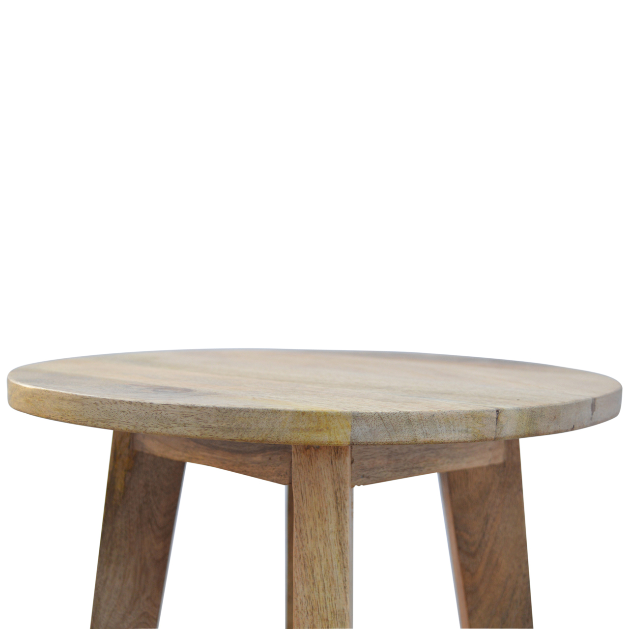 Solid Mango Wood Oak Finished Bar Stool - Image 3