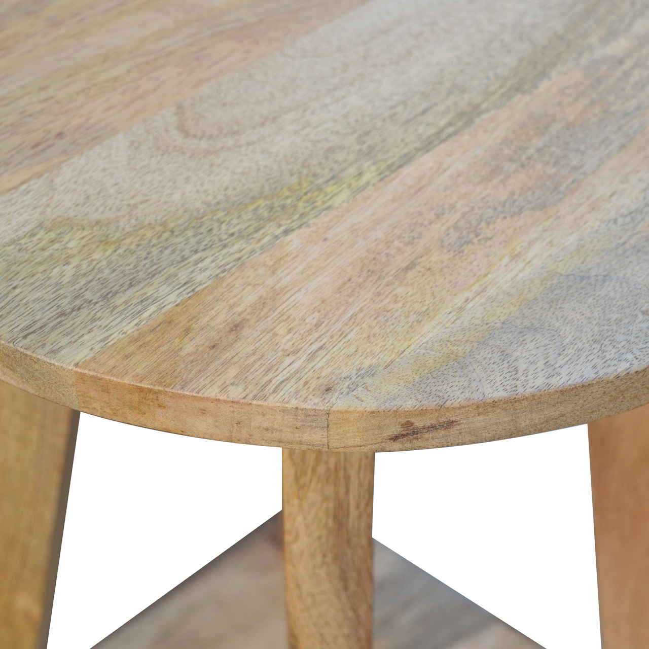 Solid Mango Wood Oak Finished Bar Stool - Image 2