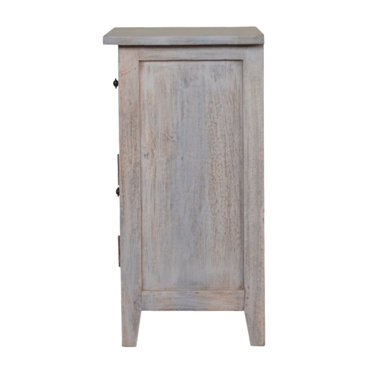 Solid Mango Wood Acid Stone Wash 1 Drawer 1 Cupboard Mini Bedside - Image 8