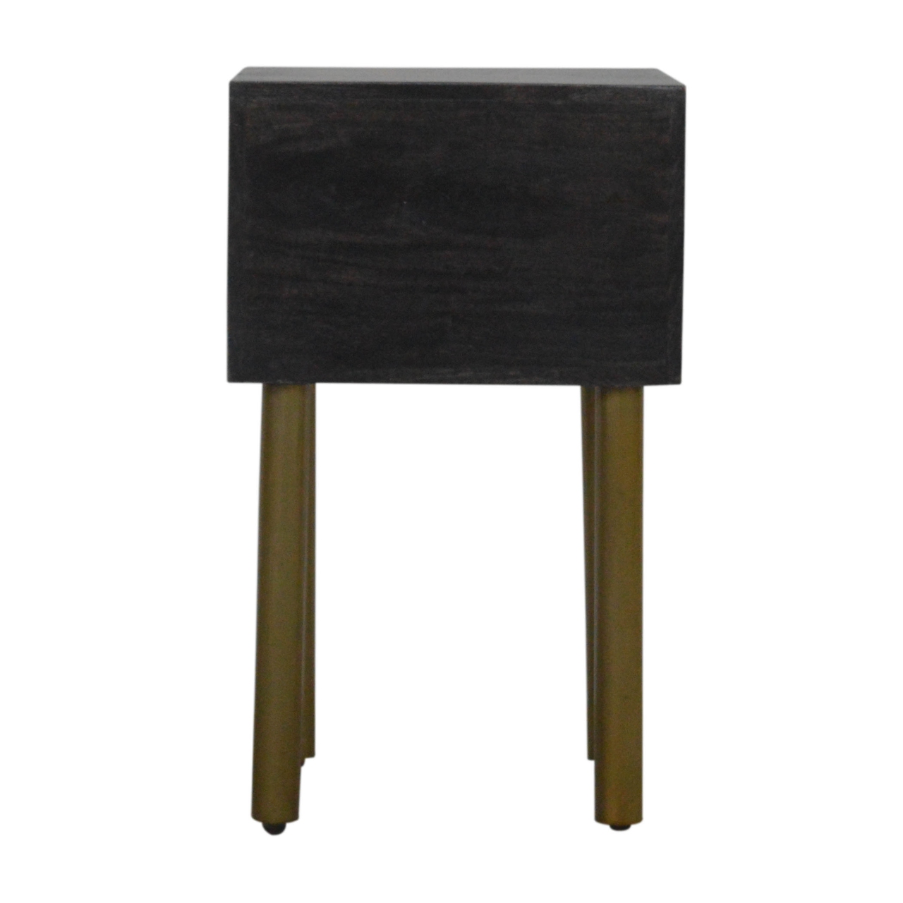 Solid Mango Wood Washed Black Finished 1 Drawer Doha Bedside - Image 9