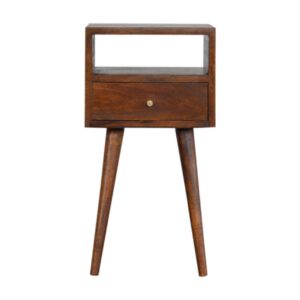 Solid Mango Wood Mini Chestnut Bedside