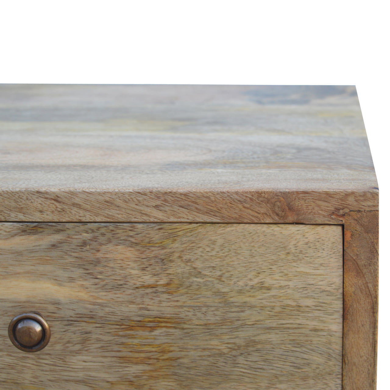 Solid Mango Wood Nordic Style 4 Drawer Multi Bedside - Image 5