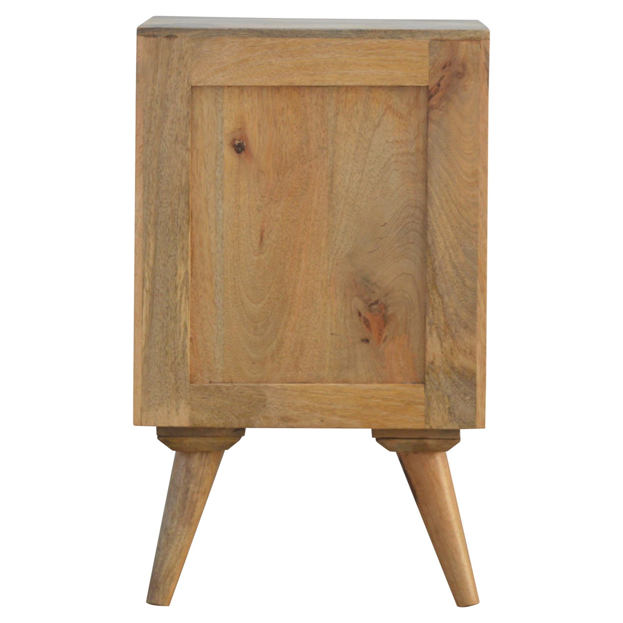 Solid Mango Wood Nordic Style 4 Drawer Multi Bedside - Image 9