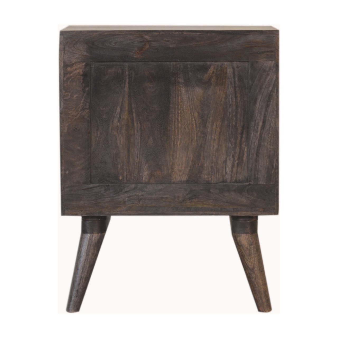 Solid Mango Wood Ash Black Finished 1 Door Havana Bedside - Image 8
