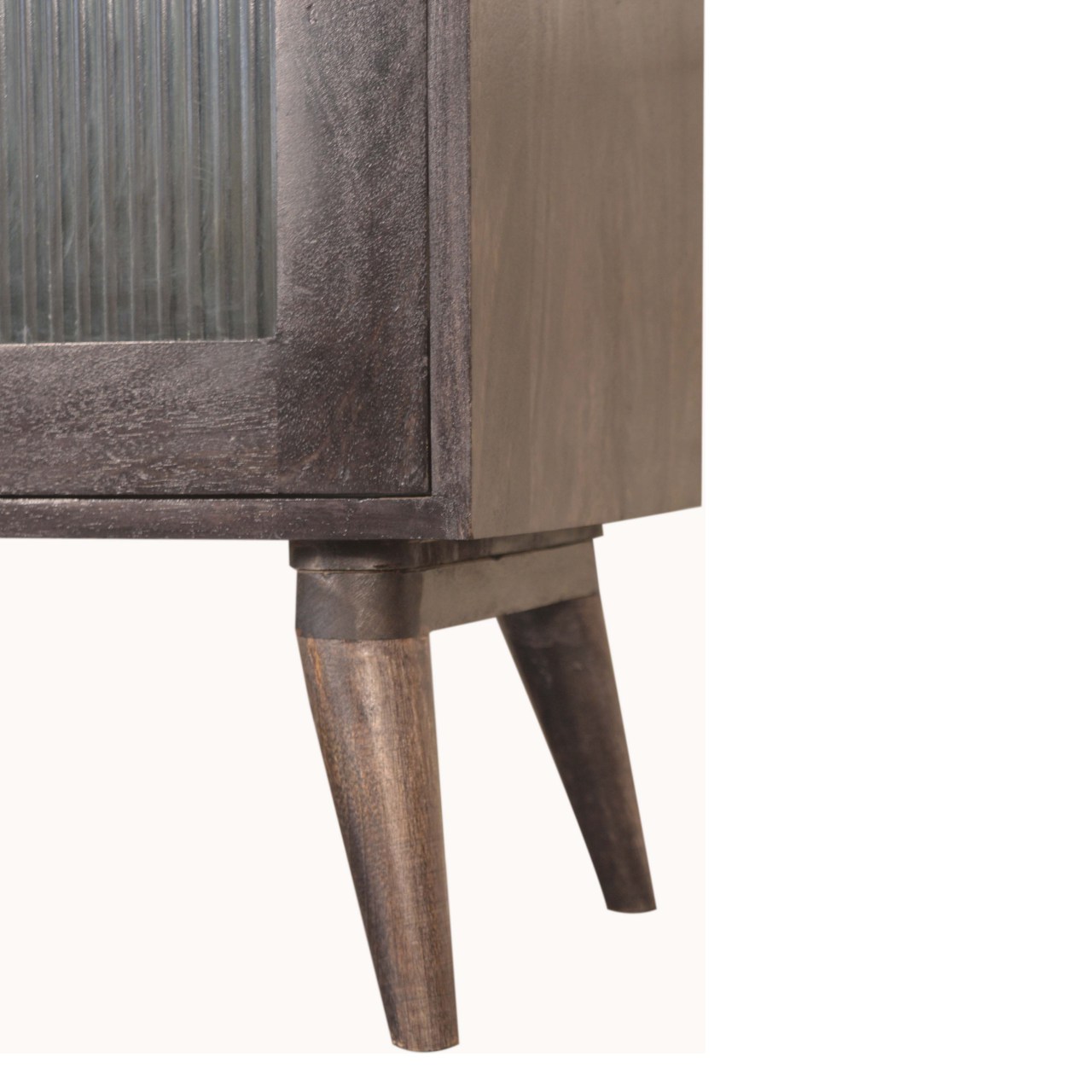 Solid Mango Wood Black Ash Finished 2 Door Havana Cabinet - Image 7