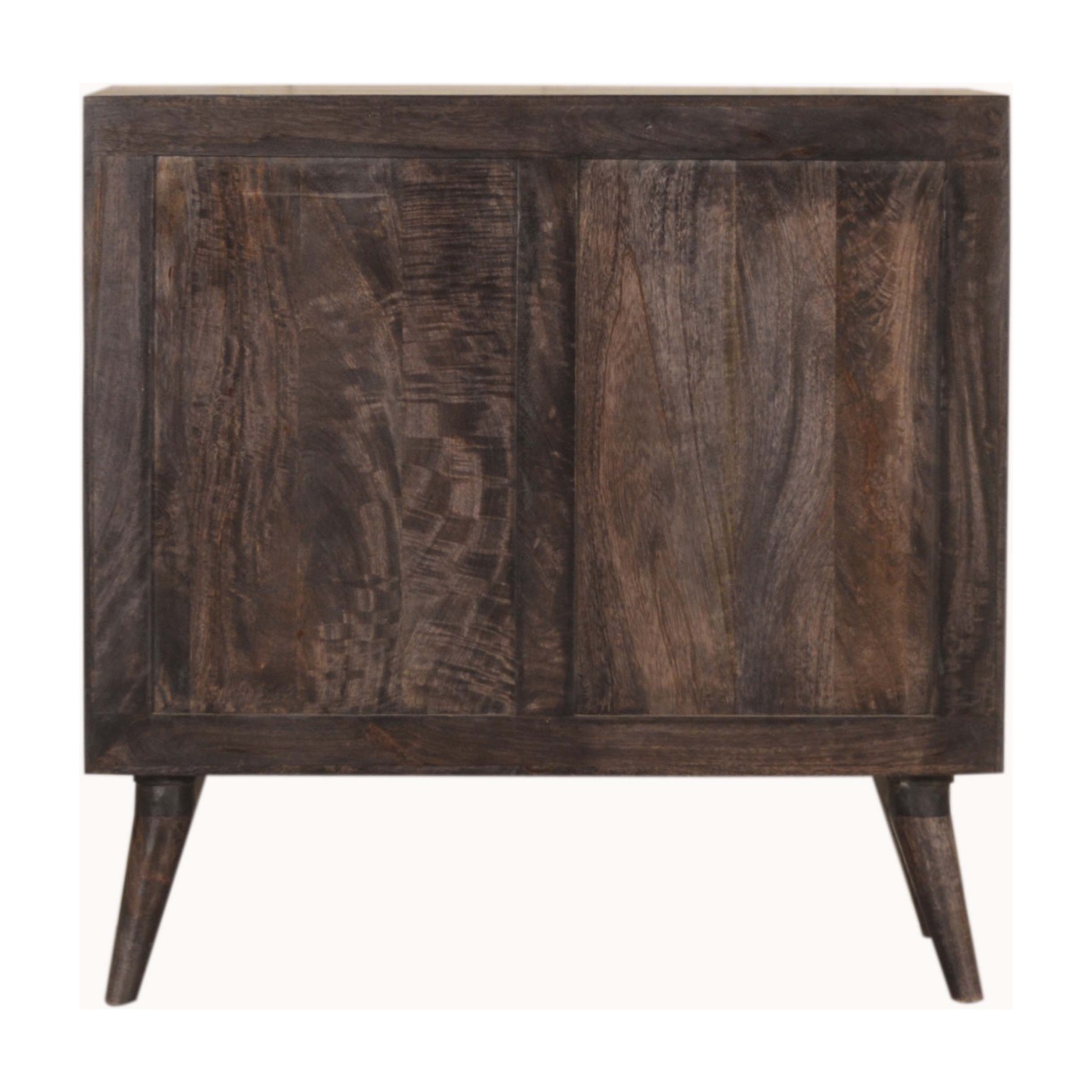 Solid Mango Wood Black Ash Finished 2 Door Havana Cabinet - Image 9