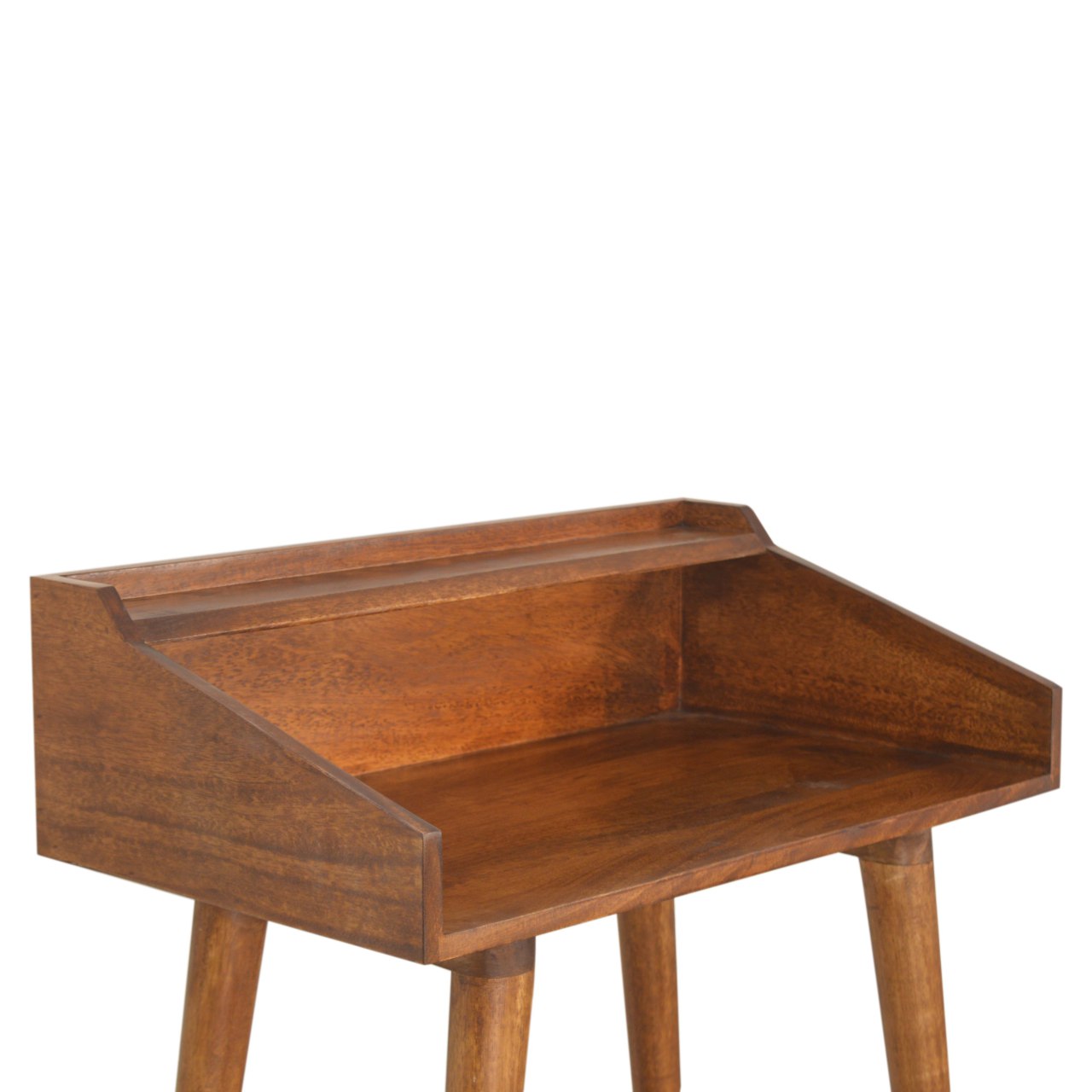 Solid Mango Wood Chestnut Finished Open Writing Desk - Image 6