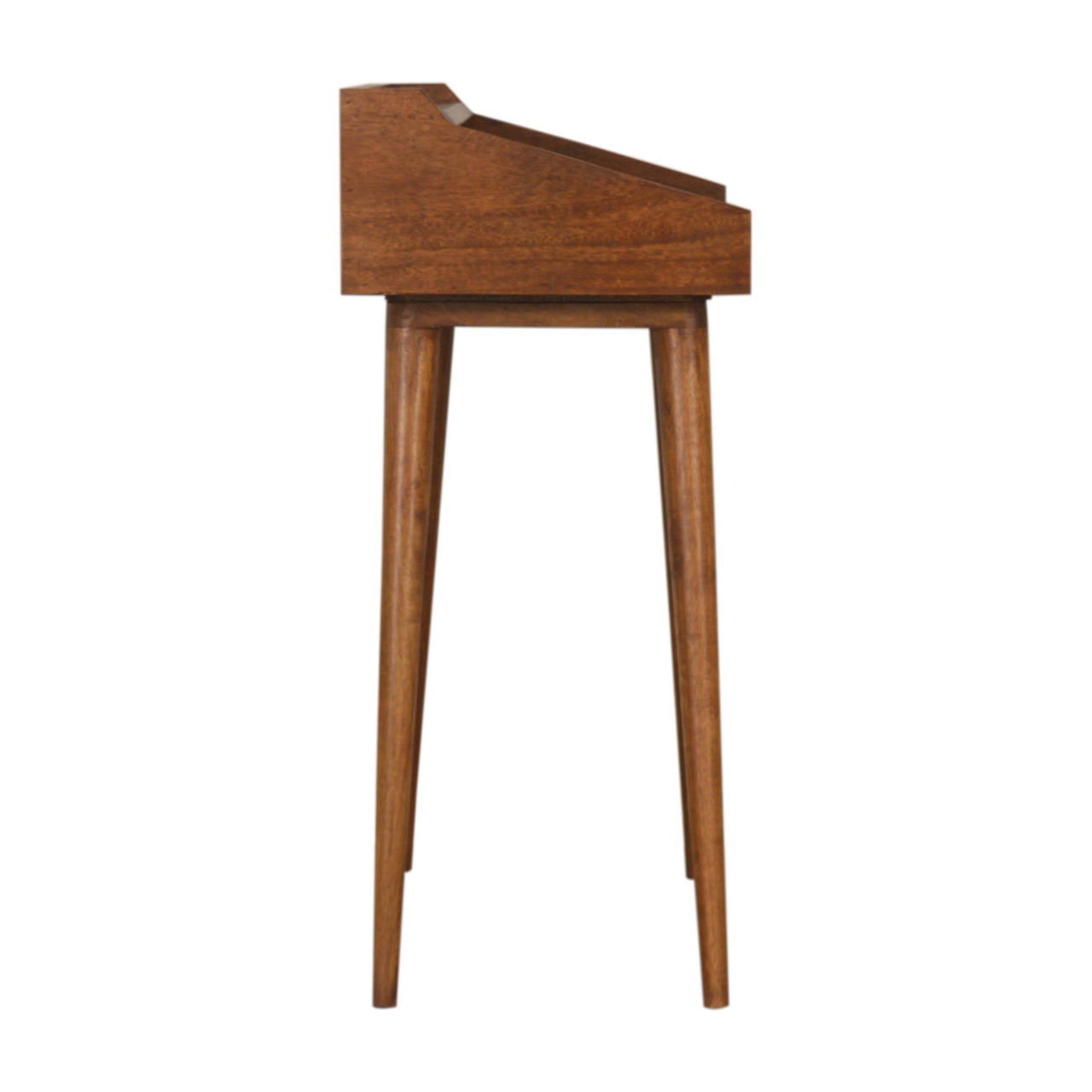 Solid Mango Wood Chestnut Finished Open Writing Desk - Image 8