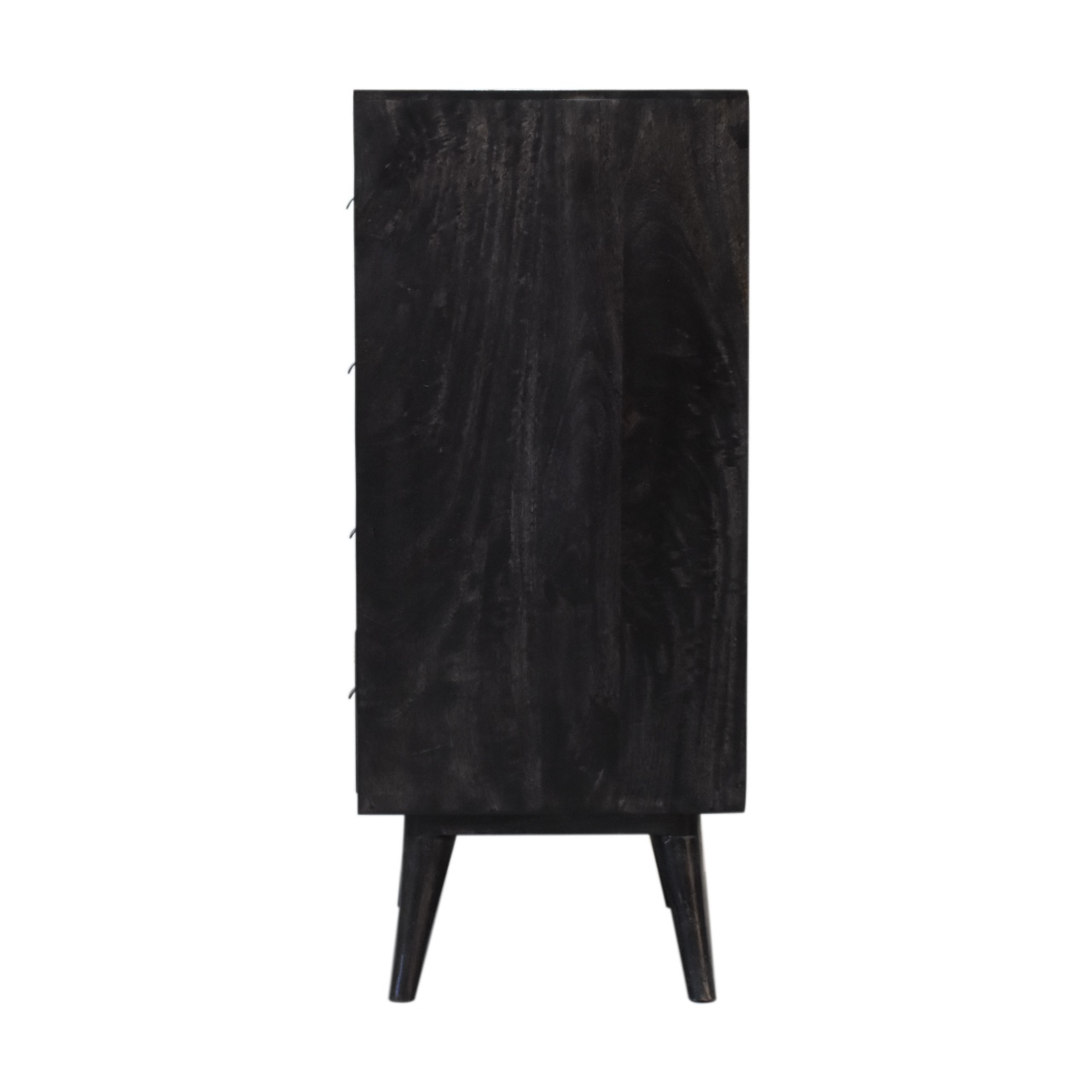 Solid Mango Wood Ash-Black Finished 4 Drawer Filing Cabinet - Image 8