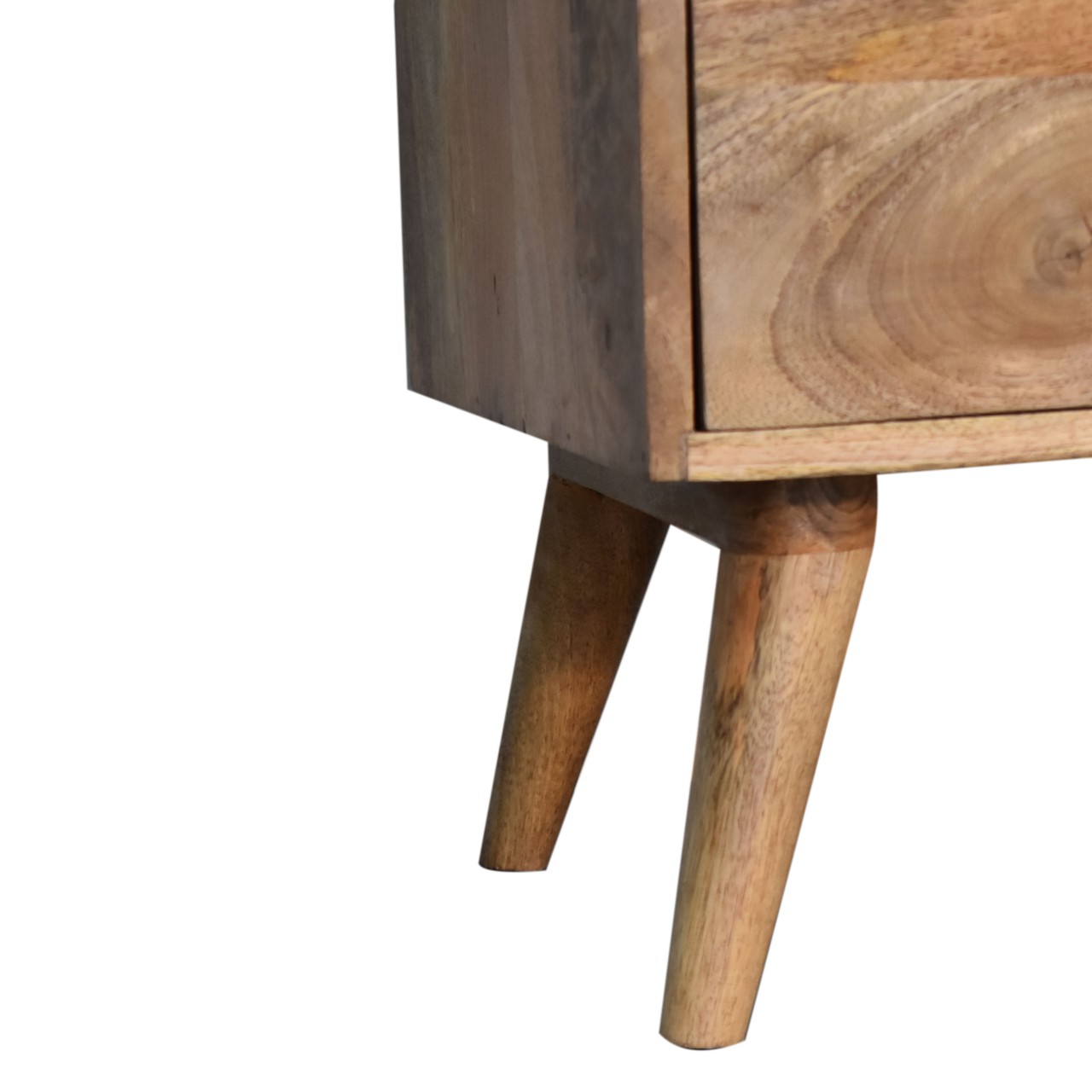Solid Mango Wood Scandinavian Style Four Drawer Filing Cabinet - Image 7