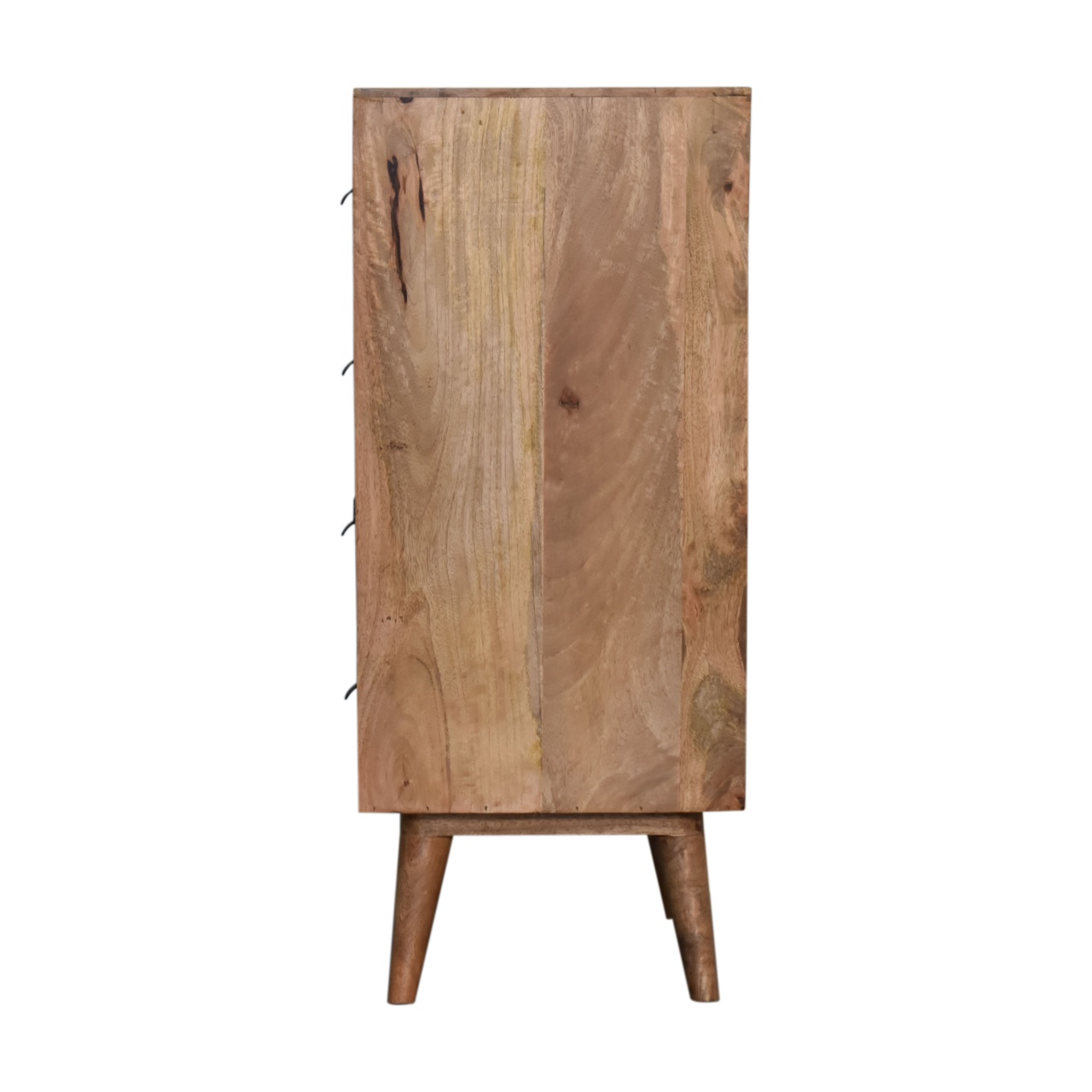 Solid Mango Wood Scandinavian Style Four Drawer Filing Cabinet - Image 8