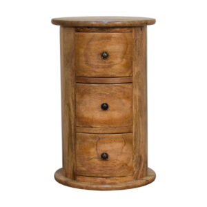 Solid Mango Wood Mini Drum Chest