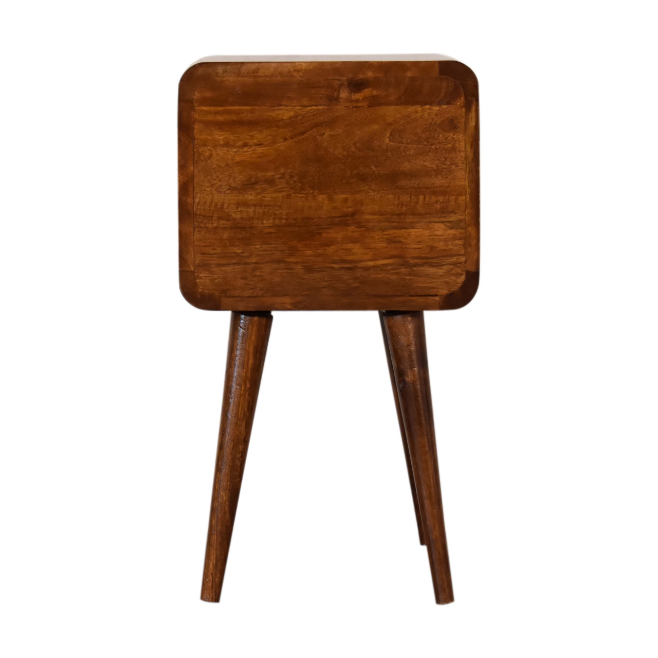 Solid Mango Wood Mini Chestnut Curved Bedside - Image 10