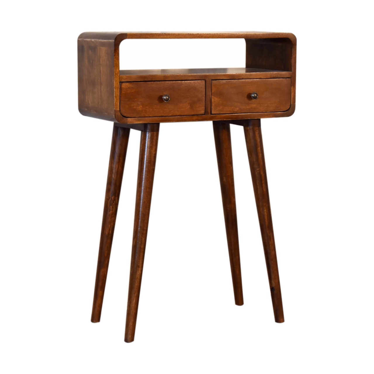 Solid Mango Wood Mini Chestnut Console Table - Image 2