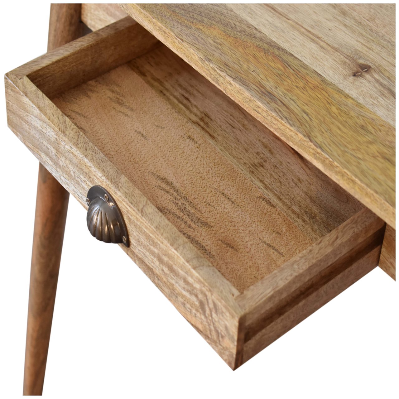 Solid Mango Wood Mini Nordic Style Writing Desk - Image 4