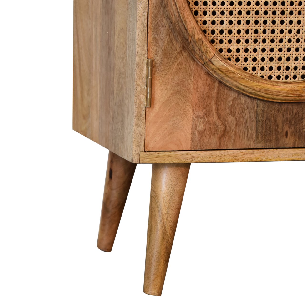 Solid Mango Wood Oak Finished with Rattan Larissa Cabinet - Image 8