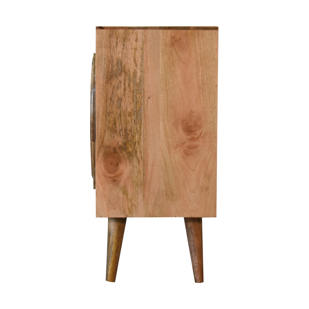 Solid Mango Wood Oak Finished with Rattan Larissa Cabinet - Image 9