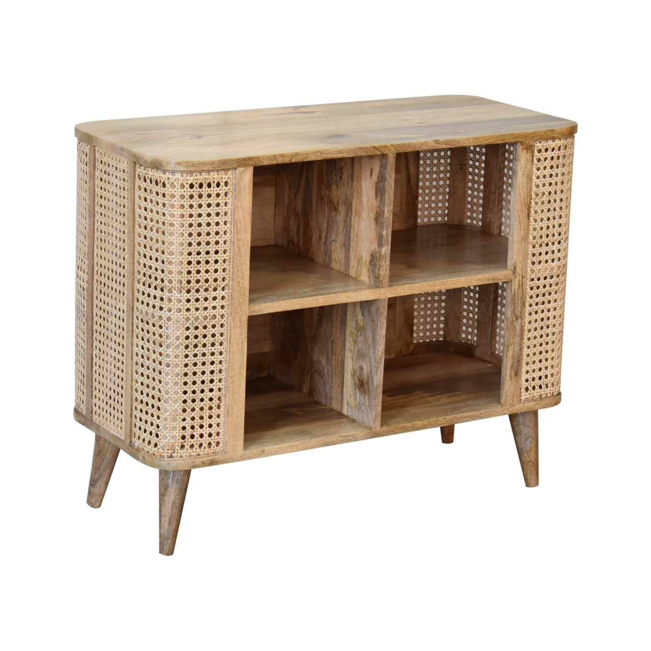 Solid Mango Wood Larissa Open Double Cabinet - Image 5